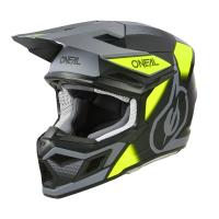 Oneal Шлем кроссовый 3Series Neon Vision V.24 серый/желтый в Челябинске