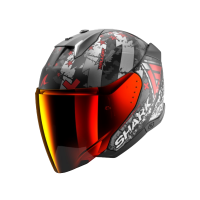 Shark Шлем Skwal I3 Jet Hellcat Mat Black/Chrome/Red в Челябинске
