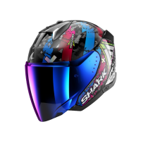 Shark Шлем Skwal I3 Jet Hellcat Black/Chrome/Blue в Челябинске