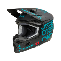 Oneal Шлем кроссовый 3Series Static черный/бирюзовый в Челябинске