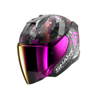 Shark Шлем Skwal I3 Jet Hellcat Mat Black/Chrome/Violet в Челябинске