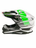 AIM Шлем кроссовый JK803 White/Green в Челябинске