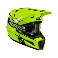 Leatt Шлем кроссовый детский 3.5 V26 Neon Yellow + очки Vizion 3.5 в Челябинске