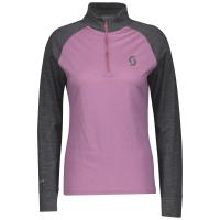 Scott Термокофта женская  Zip Defined Merino dark grey melange/cassis pink в Челябинске