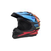 Desment Шлем кроссовый Raptor Black-Blue-Orange graphic в Челябинске