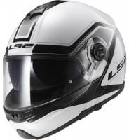 LS2 Мотошлем снегоходный FF325 Strobe Electric Snow Civik Черный/Белый в Челябинске