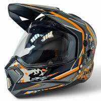 AIM Шлем кросс/эндуро JK802S Orange/Grey/Black в Челябинске