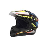 Desment Шлем кроссовый Raptor White-Yellow-Blue graphic в Челябинске