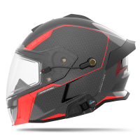 509 Шлем Delta V Carbon Commander с подогревом Racing Red в Челябинске