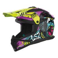 LS2 Шлем MX708 Fast II Gorilla фиолетово-желтый в Челябинске