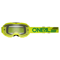 Oneal Маска кроссовая B-10 Solid V.24, желтый, прозрачные линзы Antifog, с защитой от уф лучей в Челябинске
