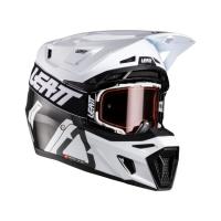 Leatt Мотошлем 9.5 Carbon-White + очки Velocity 6.5 V26 в Челябинске