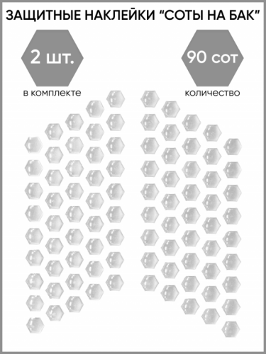 Motolike Наклейки на бак Соты Прозрачные в Челябинске