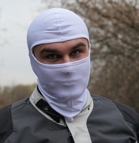 MotoLike Подшлемник Хлопок/Эластан Белый в Челябинске