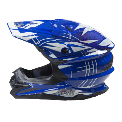AiM Шлем кроссовый JK803S Blue/White в Челябинске