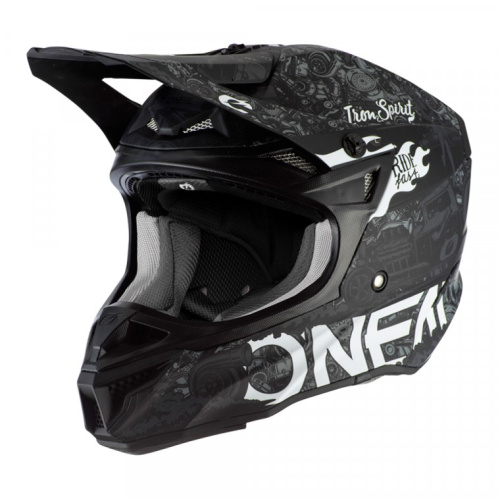 Oneal Шлем кроссовый 5Series Polyacrylite Черный/Белый в Челябинске